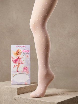 Колготи для дівчаток PaNNa Фея (горошок) 30 DEN PK3005 110, білий В00354679 фото