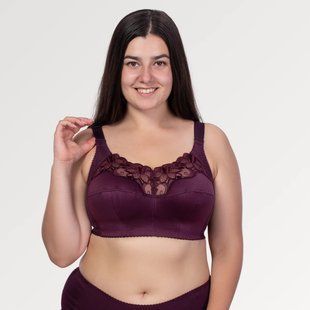 М'який бюстгальтер без кісточок з вишивкою ТМ Elita, 249, сливове вино, 80H В00299952 фото