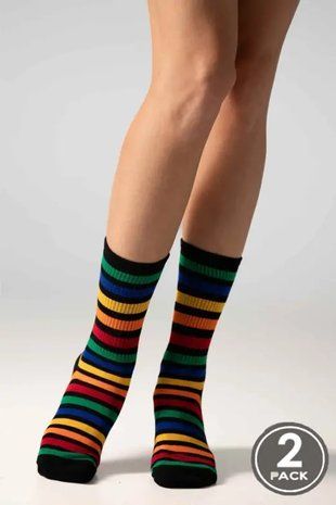 Шкарпетки жіночі LEGS G14 SOCKS COTTON LINE набір з 2-х пар р. 36-41, чорний В00323051 фото