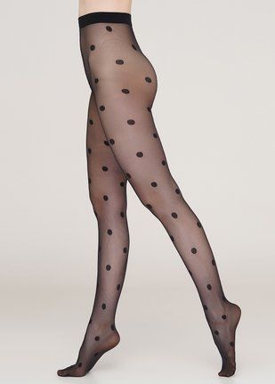 Колготки у великий горох GIULIA Amalia 20 den model 11 nero-2 В00129787 фото
