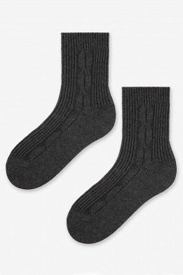 Шкарпетки жіночі Miss MARILYN ANGORA WOMEN NO TERRY D38 dark grey ONESIZE В00324055 фото