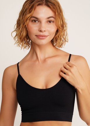 Безшовний топ з фактурним візерунком CAMI TOP GRAIN black-S/M В00333432 фото