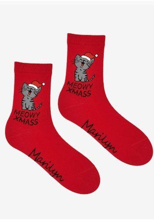 Шкарпетки жіночі MISS MARILYN SOCKS SL MEOWY CHRISTMASS червоний 36/40 В00346002 фото