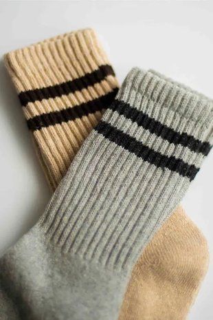 Шкарпетки жіночі LEGS W21 SOCKS WOOL TERRY набір з 2-х пар р. 36-40, бежевий, сірий В00321722 фото