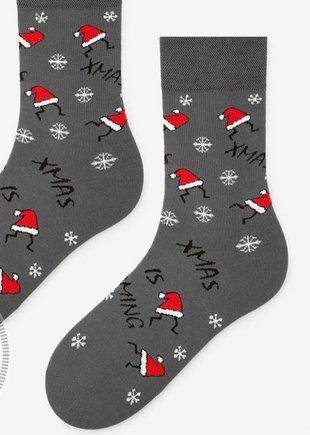 Шкарпетки чоловічі MARILYN SOCKS MEN XMAS HAT сірий 41/45 В00345998 фото
