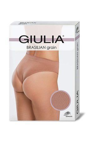 Трусики бразиліана GIULIA BRASILIAN BRIEFS GRAIN з фактурним візерунком black-S/M В00333450 фото