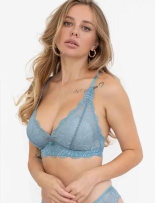 Бюстгальтер м'який мереживний KLEO 3516.00.01 LA BRISE NICOLE aква 75 B В00349295 фото